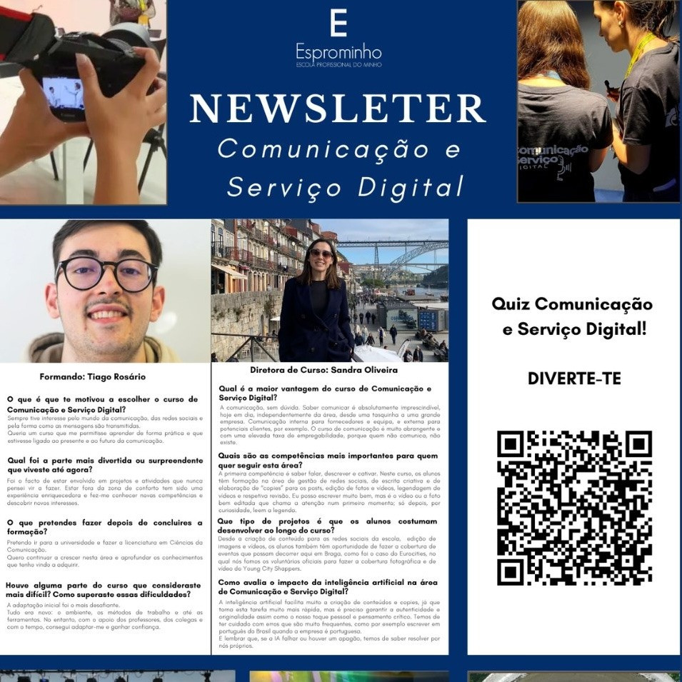 Comunicação e Serviço Digital na ESPROMINHO: criatividade com futuro